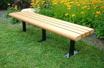 Park benches can be customized as a memorial.