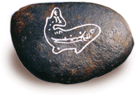 Custom engraved stones make a great pet memorial.
